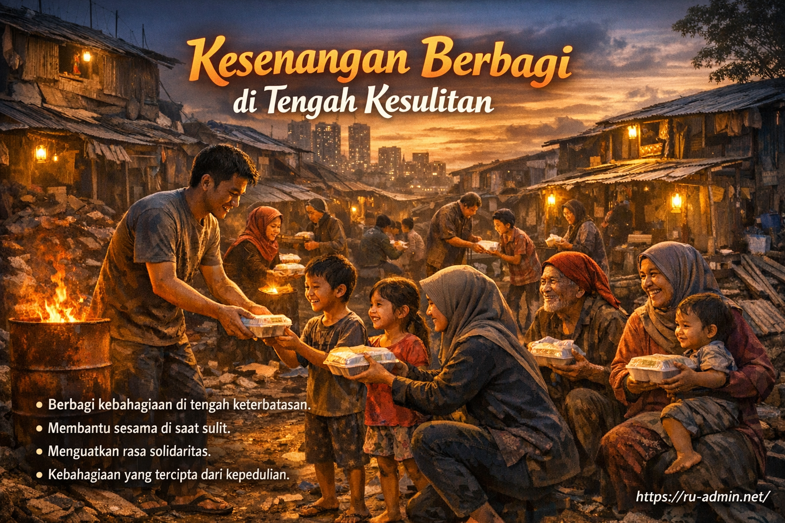 Kesenangan Berbagi di Tengah Kesulitan